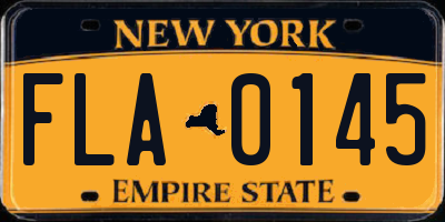 NY license plate FLA0145