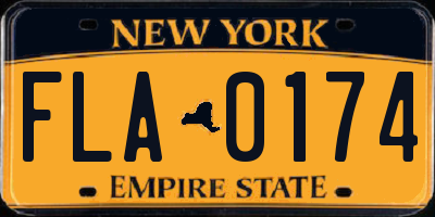 NY license plate FLA0174