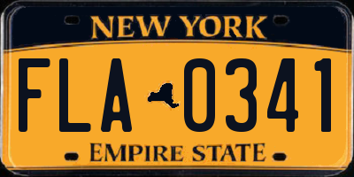 NY license plate FLA0341