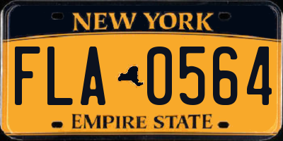 NY license plate FLA0564
