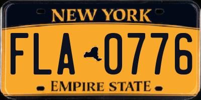 NY license plate FLA0776