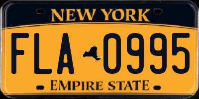 NY license plate FLA0995