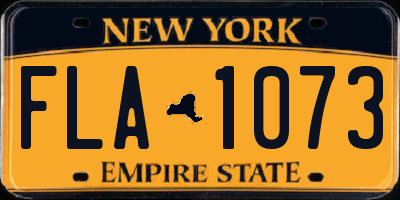 NY license plate FLA1073