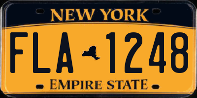 NY license plate FLA1248