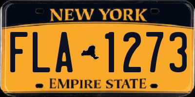 NY license plate FLA1273