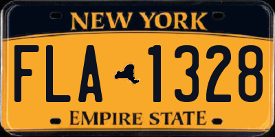 NY license plate FLA1328