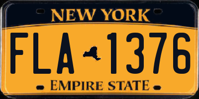 NY license plate FLA1376