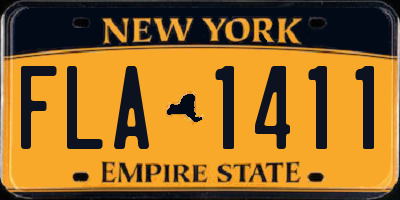 NY license plate FLA1411