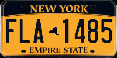 NY license plate FLA1485