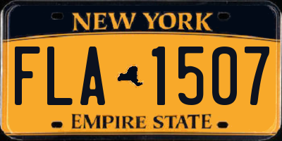 NY license plate FLA1507
