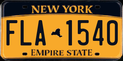 NY license plate FLA1540