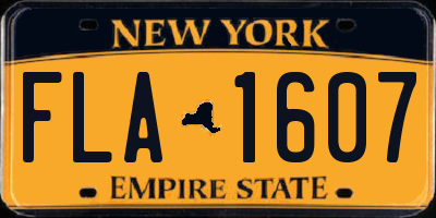 NY license plate FLA1607