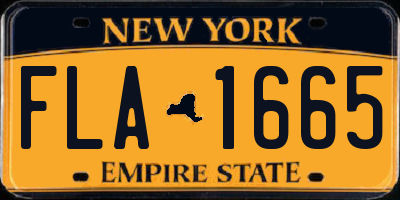 NY license plate FLA1665
