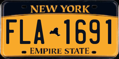 NY license plate FLA1691