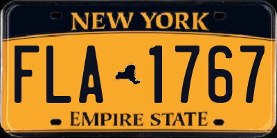 NY license plate FLA1767