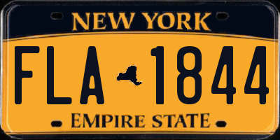 NY license plate FLA1844