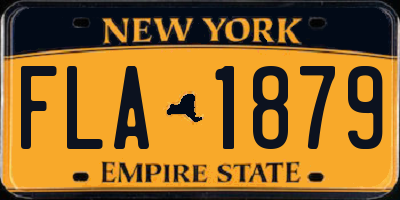 NY license plate FLA1879