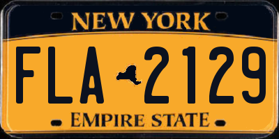 NY license plate FLA2129