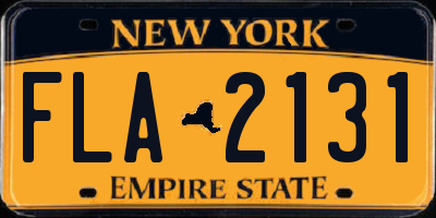 NY license plate FLA2131