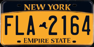 NY license plate FLA2164
