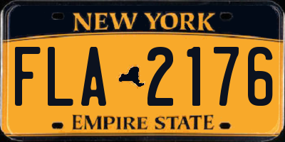NY license plate FLA2176