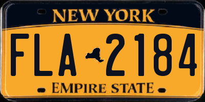 NY license plate FLA2184