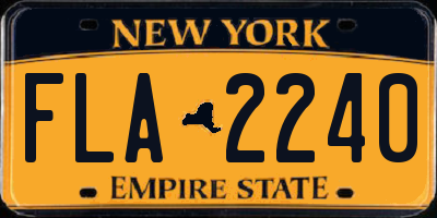 NY license plate FLA2240