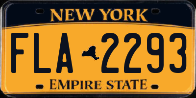 NY license plate FLA2293