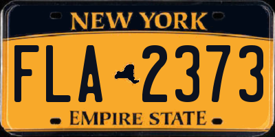 NY license plate FLA2373