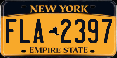 NY license plate FLA2397