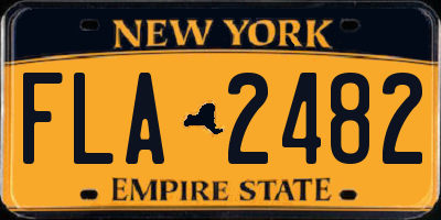 NY license plate FLA2482