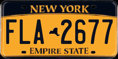 NY license plate FLA2677