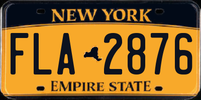 NY license plate FLA2876