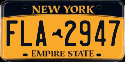NY license plate FLA2947