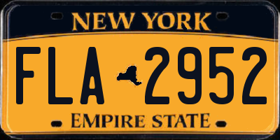 NY license plate FLA2952