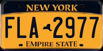 NY license plate FLA2977