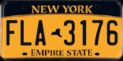 NY license plate FLA3176