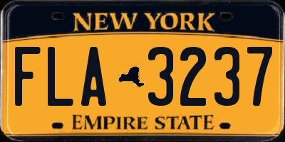 NY license plate FLA3237