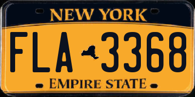 NY license plate FLA3368