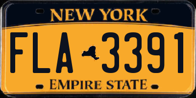 NY license plate FLA3391