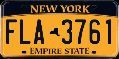 NY license plate FLA3761
