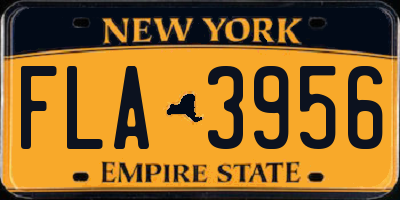 NY license plate FLA3956