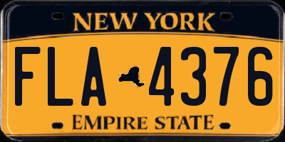 NY license plate FLA4376