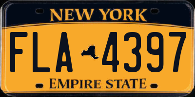 NY license plate FLA4397