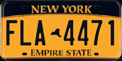 NY license plate FLA4471