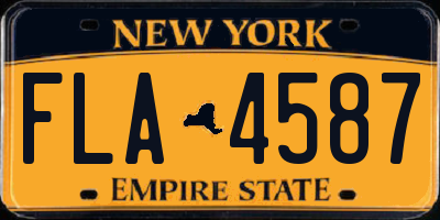 NY license plate FLA4587