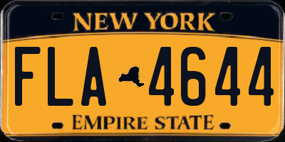 NY license plate FLA4644