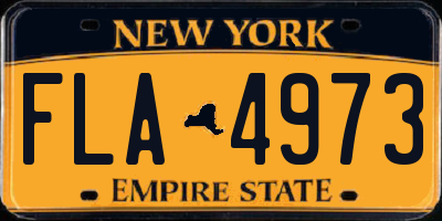 NY license plate FLA4973
