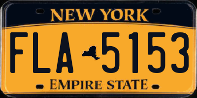 NY license plate FLA5153