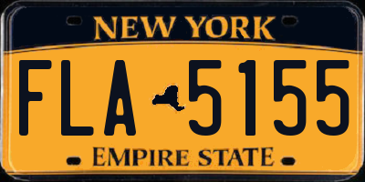 NY license plate FLA5155